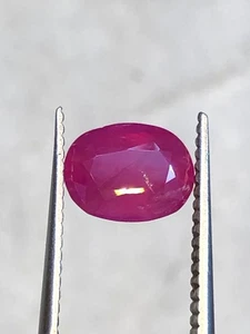 Rubí rojo rosado natural de 1,70 quilates de Afganistán | Gema suelta | Coleccionista fino - Imagen 1 de 6