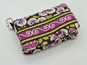Vera Bradley "One for the Money" Compact Wallet in "Plum Petals"-Retired Pattern - Picture 1 of 8