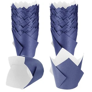 200 Pack Tulip Cupcake Liners Paper Baking Cups Greaseproof Muffin Liners Gre... - Picture 1 of 7