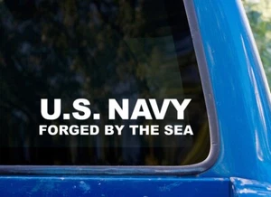 United States Navy vinyl sticker decal - Forged by the Sea US - Picture 1 of 2