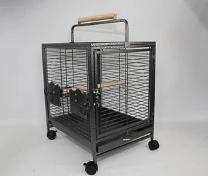 YES4PETS Small Bird Transport Budgie Cage Parrot Aviary Carrier With Wheel - Picture 1 of 6