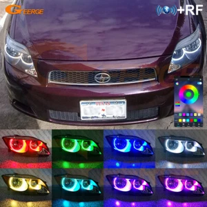 For Scion TC 2005 2006 2007 Multi Color RGB LED Angel Eyes Kit Bluetooth APP - Picture 1 of 14