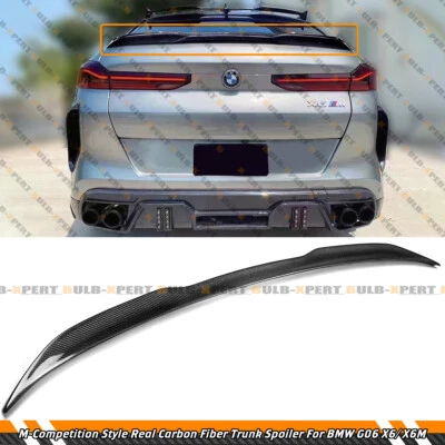 Alerón de maletero de fibra de carbono estilo competición BMW G06 X6 X6M M 2020-2025 Foto 1 de 4