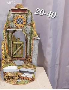 Krippe Tempel Durchmesser 20 Hoch 40 CM Für Hirten 10 12 15 CM Fähig Glocke - Picture 1 of 1