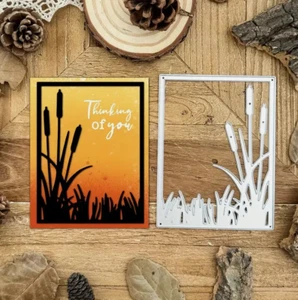 Plants Grass Frame Metal Cutting Stencil for Paper Card Scrapbooking Dies - Picture 1 of 5