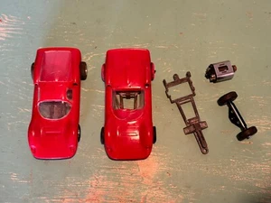 COX FERRARI DINO 1:24 SCALE SLOT CAR INTERCHANGEABLE BERLINETTA W/ Extras - Picture 1 of 10