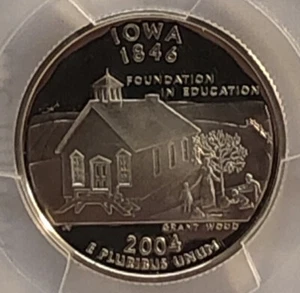 2004 S SILVER PROOF IOWA STATE QUARTER PCGS PR70DCAM GTC - Picture 1 of 8