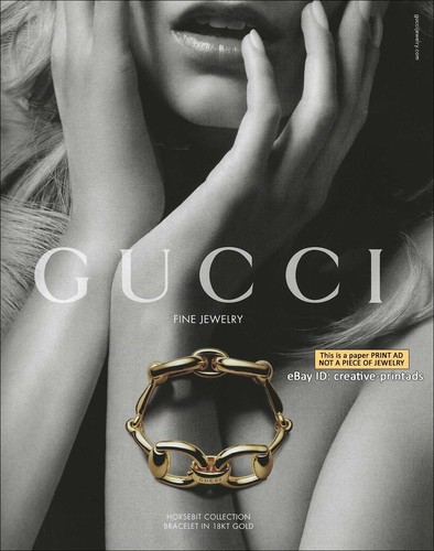 Bracciale Gucci Jewelry 1 PAGINA STAMPA ANNUNCIO 2011 collezione horsebit SEXY WOMAN