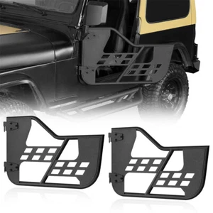 2 piezas protectores de puerta todoterreno de acero para Jeep Wrangler YJ y CJ-7 1976-1995 - Imagen 1 de 18