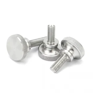 Knurled Thumb Screws Step Head Nickel Plated Steel - M3 - Picture 1 of 9