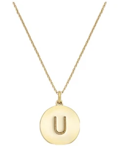 $58 KATE SPADE New York Initial U 12K Gold Plated Small Pendant Necklace S107 - Picture 1 of 3