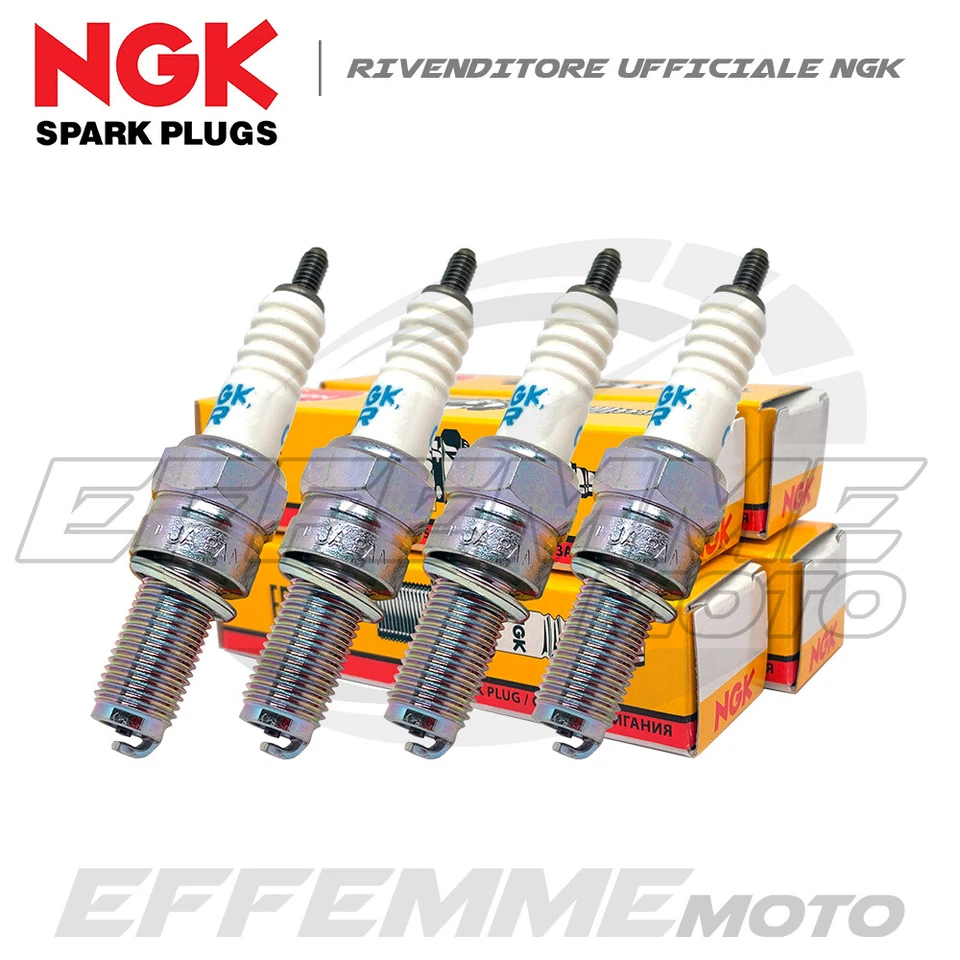 Kit 4 Candele KAWASAKI ZX-7R 750 Ninja 1996-2000 / 2001-2002 ZX7R (NGK CR9E) - Immagine 1 di 1