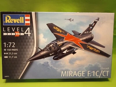 Mirage F1C CT Dassault Level 4 Revell Scala 1:72 N 04971 Plastic Model Kit Nuovo - Immagine 1 di 3