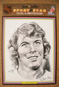 1976 Linnett lg CARD RARE Bobby Clarke 8x12 Philadelphia Flyers plaque - Picture 1 of 1