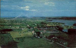 Thomaston,ME Aerial View State Prison 1957 Knox County Maine Postcard - Picture 1 of 2