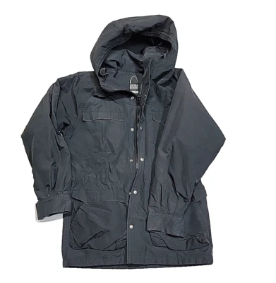 Parka vintage Sierra Design 60/40 forrada negra con cremallera Pit para hombre mediana hecha en EE. UU. Foto 1 de 4