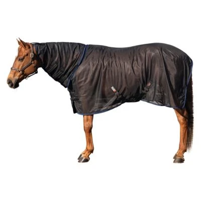 Schneiders Lux Ceramic Therapy Attached Neck Air Mesh Horse Sheet | Black | Size - Image 1 of 4