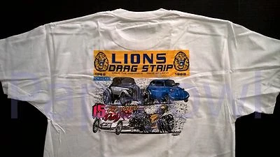 Camiseta LIONS DRAG STRIP 15ª Reunión Drag Racing Long Beach Willys Mopar  Foto 1 de 2