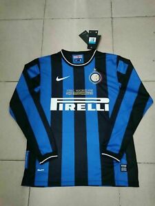 2009-10 Inter Milan Home Long Sleeve Retro Soccer Jersey Clothing Pro