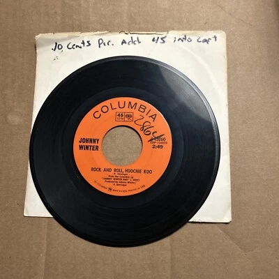 Johnny Winter  Rock 'N' Roll Hoochie Coo /21St-Century Man Columbia 1971 45 Foto 1 de 4