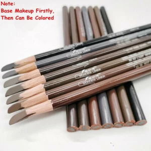 Hard Microblading Eyebrow Pen Natural Waterproof Eye Brow Tattoo Square Pencil - Picture 1 of 19