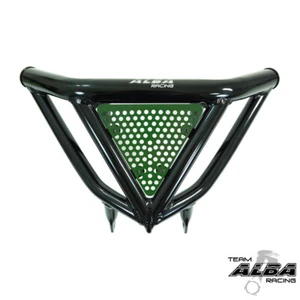 Parachoques delantero LTZ 400 KFX400 Intimidator verde negro pantalla Alba Race 206 N3 BG - Imagen 1 de 2