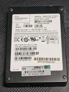 PM1633A HPE 480GB SAS 12G SSD MZ-ILS480N 867887-001 875323-001 - Picture 1 of 3