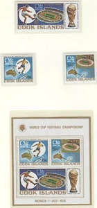 Cook World Championship Soccer Germany 1974 perforated set & block MNH - Picture 1 of 1