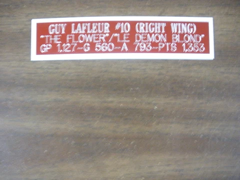 GUY LAFLEUR (CANADIENS)  NAMEPLATE FOR SIGNED PUCK DISPLAY/JERSEY CASE Cover