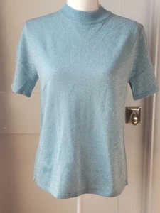 Neu Draper's And Damon's Skylark Kurzarm-Pullover mit Reißverschluss hinten Größe S - Bild 1 von 8