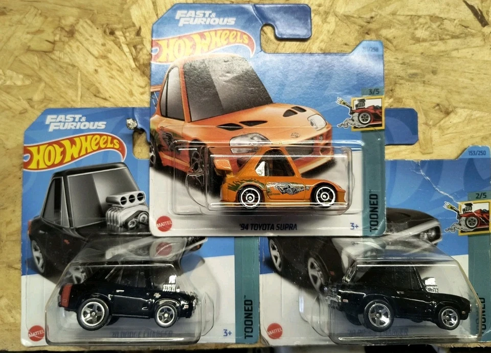 HOT WHEELS FAST and FURIOUS Toyota Supra Dodge Charger Tooned - Immagine 1 di 1