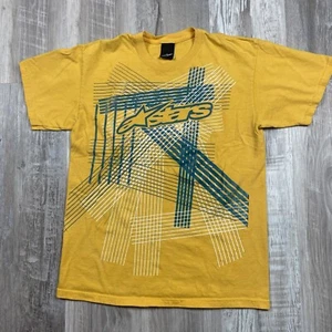 Alpine Stars T-Shirt Men's Medium Yellow Y2K Skate Style - Picture 1 of 7