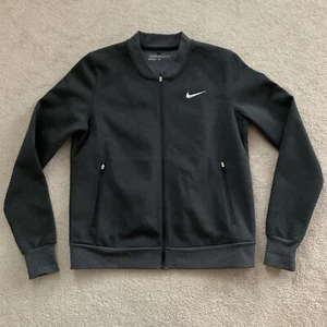 Nike Golf schwarz & grau Windblock Bomber Full Zip Wollmischung Jacke Damen M - Bild 1 von 10