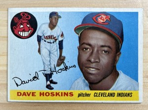 1955 Topps Baseball Dave Hoskins Cleveland Indians Card #133