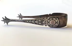 Ornate Sugar Tongs with Bird Claws by JB & S Electroplated Silver - Picture 1 of 5