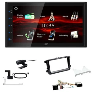 JVC Bluetooth 2DIN DAB+ Autoradio für Volkswagen VW Touran ab 2003 Canbus - Bild 1 von 5