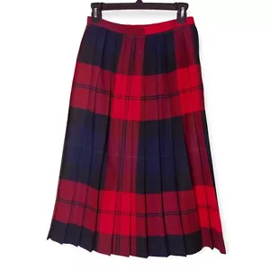 Briggs Womens Wool Skirt Size 10 Vintage Classic Plaid Modest Retro Academia - Picture 1 of 12