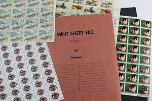 Stamp Collection in Mint Sheet Album over 1365 VG 2 cent & 8 cents Stamps FV $80