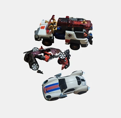 Lot of 3 Transformers Vehicles 2002 Hasbro Armada Red Alert Ambulance Truck - Image 1 of 4