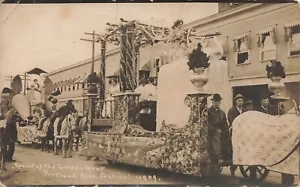 LP52 Portland Oregon Rose Festival Parade Float 1909 RPPC Postkarte - Bild 1 von 2