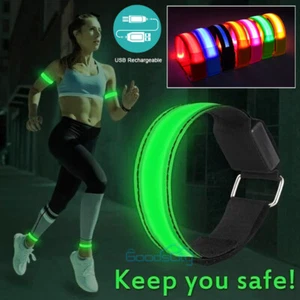 Brazalete Led USB Recargable Para Trotar ,Correr ,Multicolor/Green/Red/Blue/Pink - Picture 1 of 47