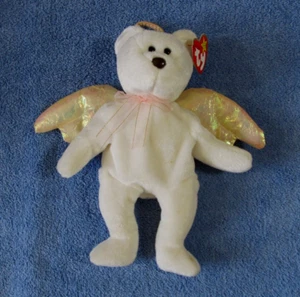 TY Beanie Baby Halo Bear Rare and Retired 1998 Brown Nose & Tag Errors - Picture 1 of 7