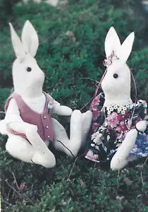Heart & Hands Craft Pattern-Mr. & Mrs. Bunny 12" Bunnies - Picture 1 of 1