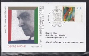 LA 016 ) Germany 1996 beautiful FDC - German Painting: by Georg Muche - Picture 1 of 1