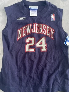 Nuova maglia NBA Reebok New Jersey Nets maglia bambino Jefferson #24 4T - Foto 1 di 9