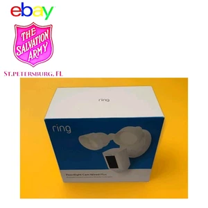 BNS Ring Floodlight Cam Wired Plus Surveillance Camera - White~Brand New Sealed - Picture 1 of 8