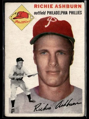 1954 Topps Richie Ashburn Juego de descanso de baja calidad. #45 Foto 1 de 2
