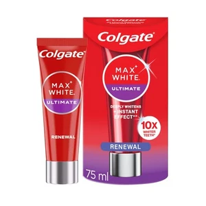 Colgate Max White Ultimate Renewal Whitening Toothpaste 75ml - 10X Whiter Teeth - Picture 1 of 9