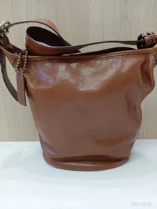 COACH Vintage Bucket Shoulder Bag Brown Leather Model 11422 Used Good Condition - Picture 1 of 24