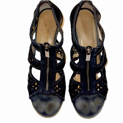 Sandálias cunha floral Michael Kors Damita. tamanho 9,5 - Imagem 1 de 4